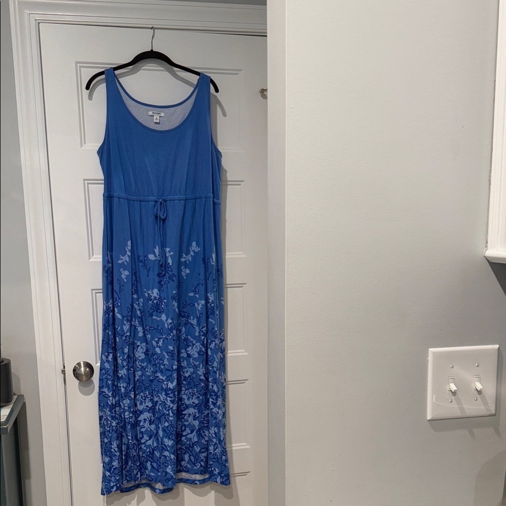 Old Navy Blue Floral Maxi Dress